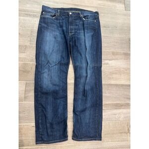 Levi's 514 Men's Jeans 40x32 Blue Straight Fit Denim Dark Wash Classic Cotton